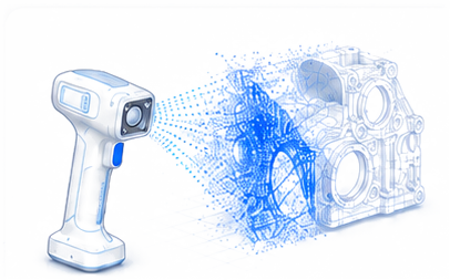 Skanowanie rzeczywistego korpusu skanerem 3D i chmura punktów